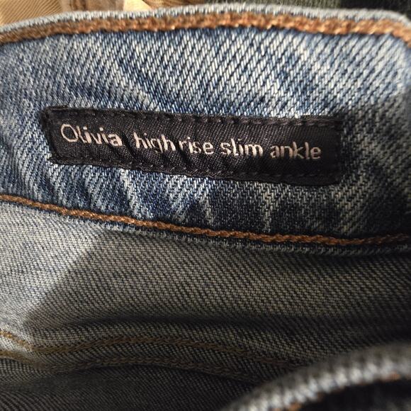 Citizens Of Humanity Olivia Jeans Womens Sz 25 High Rise Slim Ankle Distressed - Picture 13 of 16